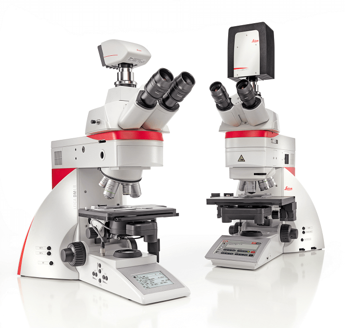 Сучасні мікроскопи дослідницького класу Leica DM4 і Leica DM6.